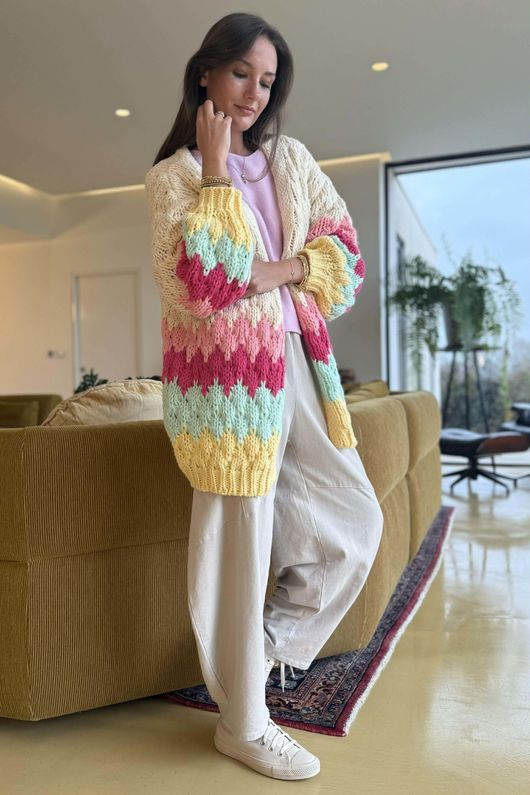 Patsy Chunky Knit Cardigan Brights ~ /20